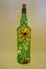 Green Wine Bottle Art-Flower Vase Showpiece with religious and ethnic  theme